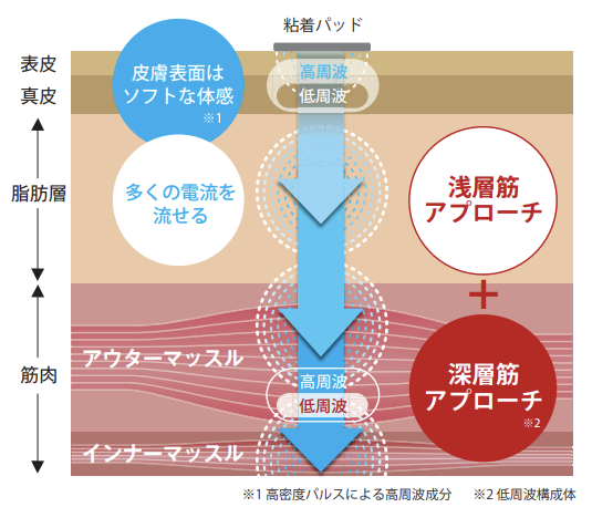 ソフトな体感でインナーマッスルにも働きかける